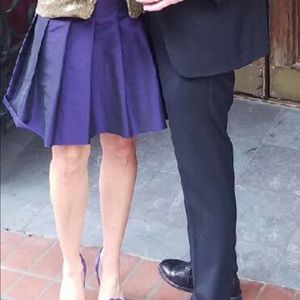 Iridescent purple taffeta skirt